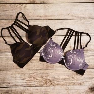 VS Pink 36B Front Clasp Bras